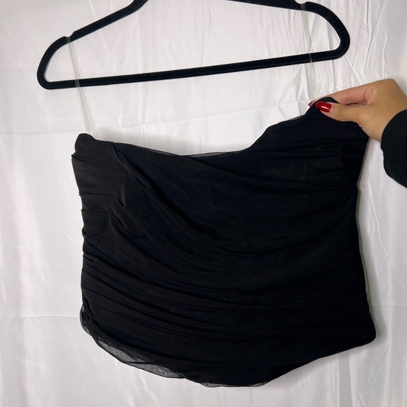 House of CB - Hallie Black Strapless Corset Top - Size L+ (XL) - Picture 2 of 9